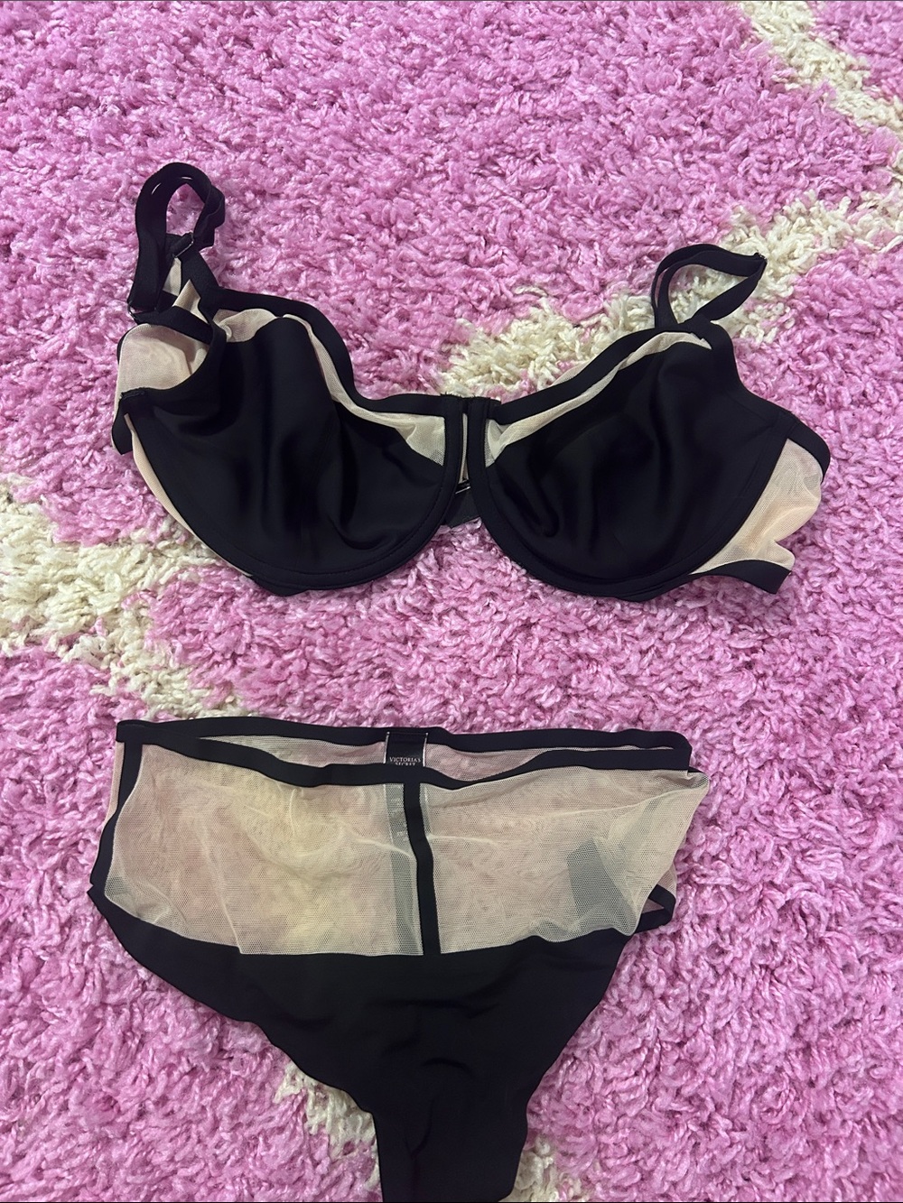 Victoria's Secret Black and Nude Sheer bra only!